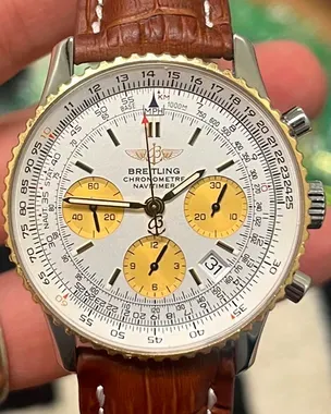 Breitling Navitimer 42MM Silver Dial Leather Strap (D23322) – Grailzee