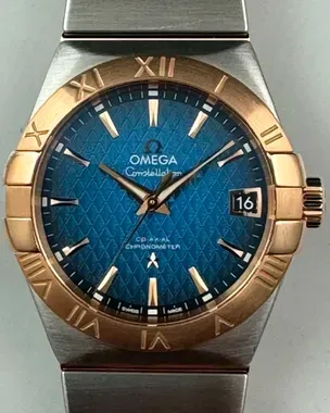 Omega Constellation 38MM Blue Dial Two-Tone Bracelet (123.20.38.21