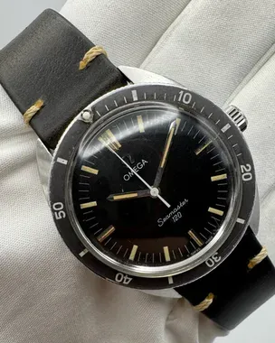 1968 Omega Seamaster 120M 37MM Black Dial Leather Strap (135.027
