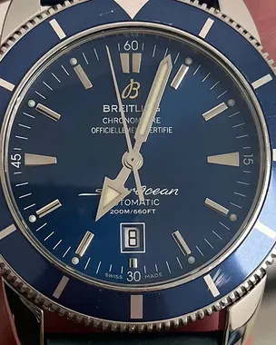 Breitling Superocean Heritage 46MM Blue Dial Leather Strap (A17320