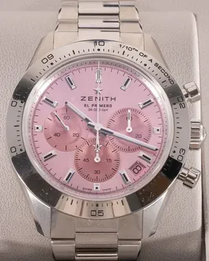 2023 Zenith Chronomaster Sport L.E. 41MM Pink Dial Steel Bracelet