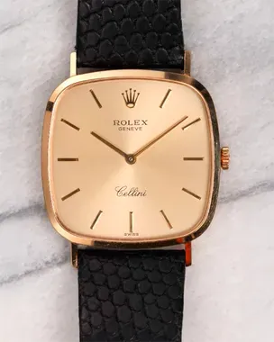 Rolex Cellini 30MM Champagne Dial Leather Strap (4114) – Grailzee