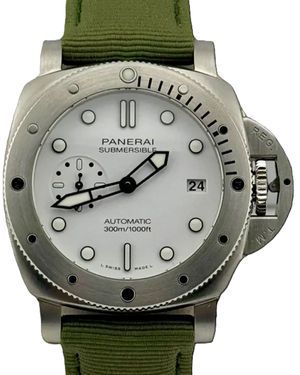 2025 Panerai Submersible Bianco 42MM White Dial Textile Strap