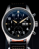2019 IWC Schaffhausen Pilot Spitfire Chronograph 41MM Black Dial Leather Strap (IW387903)