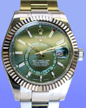 2026 Rolex Sky-Dweller 42MM Green Dial Oyster Bracelet (336934