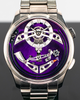 2024 Christopher Ward Bel Canto Alarm 42MM Purple Dial Titanium Bracelet (C01-41APT2-T00P0)
