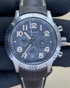 2023 Breguet Type XXI 42MM Grey Dial Leather Strap (3817ST/X2/3ZU